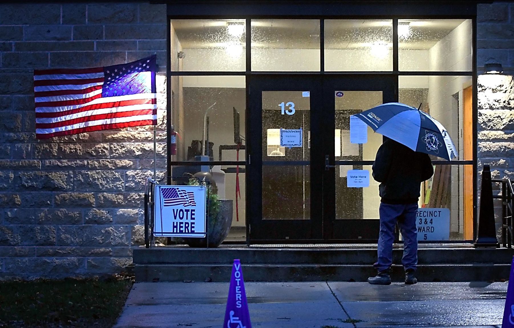 Early morning voter